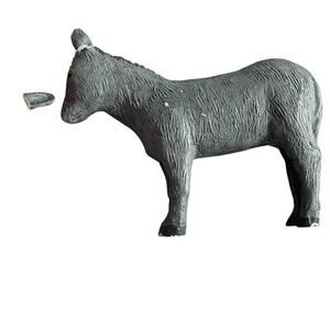 Vintage Hestia Nativity Donkey Figure 1993 Gray Replacement Animal BROKEN
